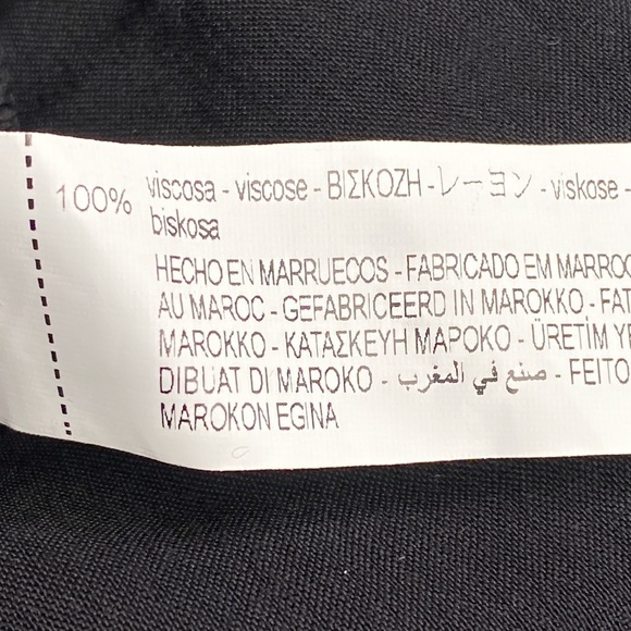 NWT. Zara Black Fringed Slip Casual Mini Dress. Size L. - Picture 9 of 10